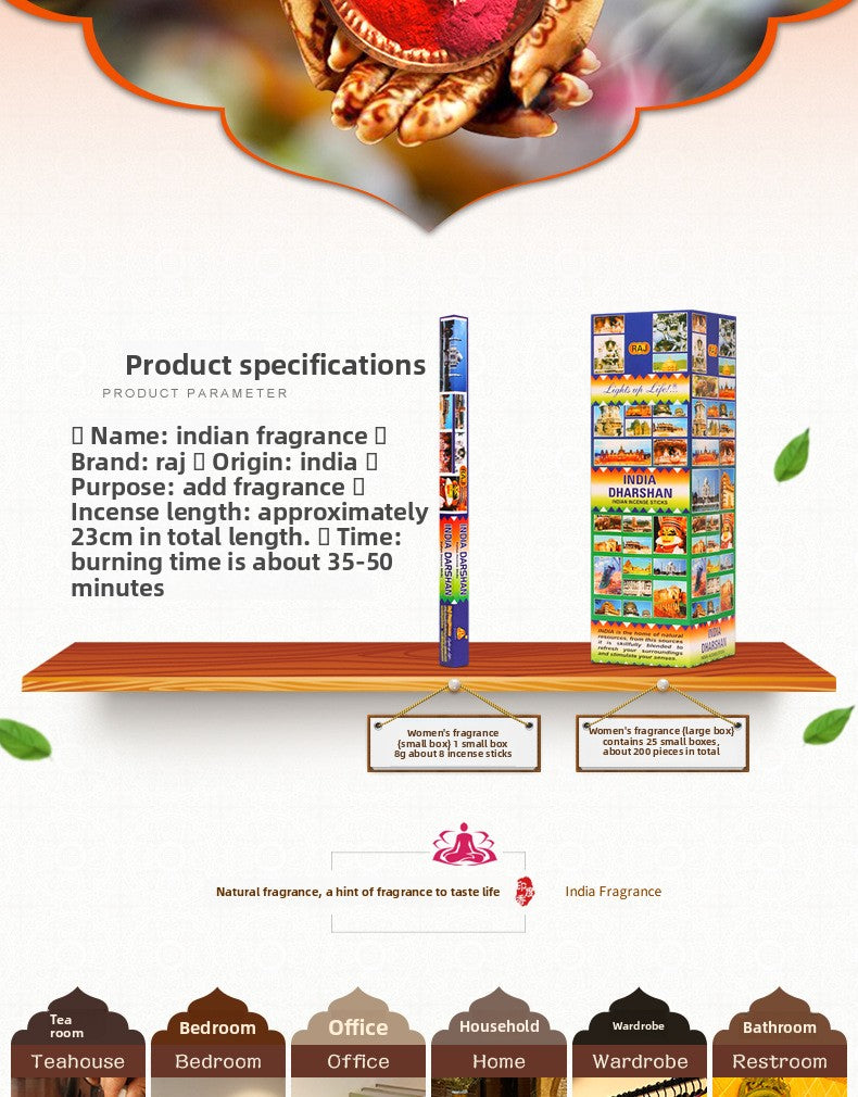 zensoullab Indian Incense Indian Women's Incense Yoga Meditation Original Imported Handmade Aromatherapy Incense Stick Large Box 079