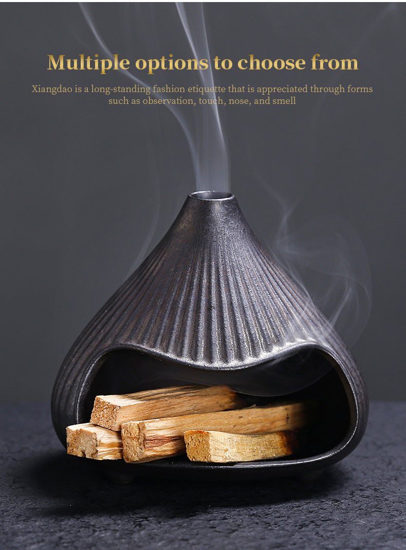 Ceramic Incense Burner Mount Fuji Small Wall Stove Cedar Sage Aromatherapy Burner Sacred Wood Purification Incense Burner Home Atmosphere Ornament