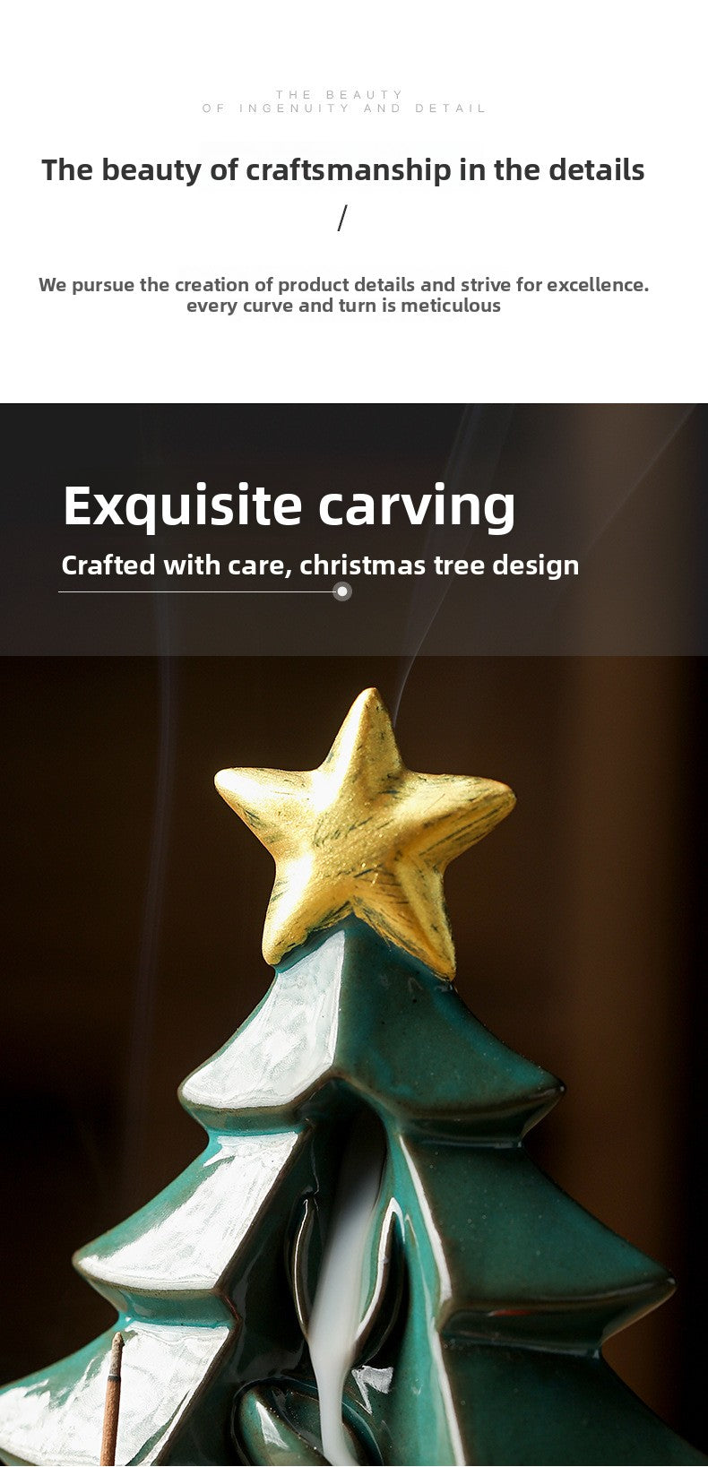 zensoullab Christmas Tree Backflow Incense Burner