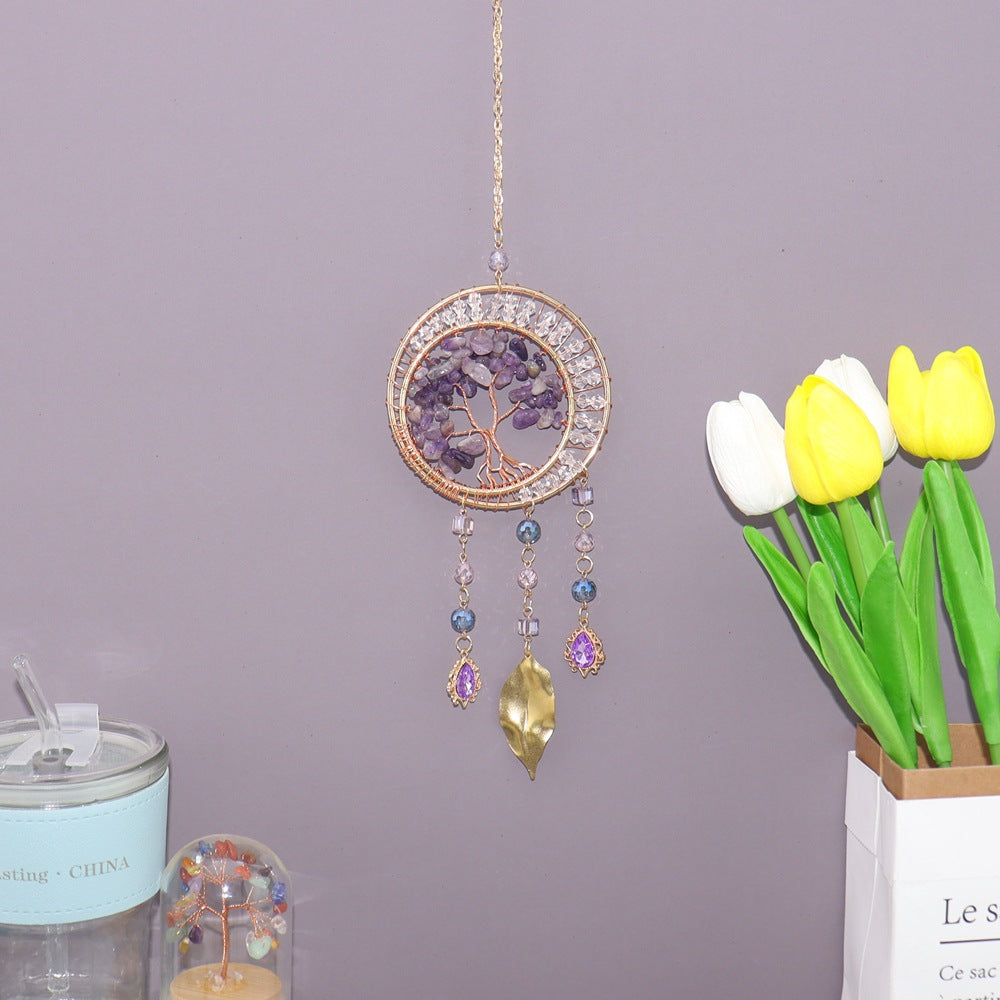 zensoullab Sun Catcher Crystal Pendant Sunshine Rainbow Dream Catcher Wind Chime Hanging Decoration Girl's Room Gift Pendant
