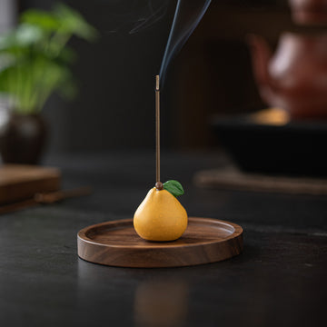 zensoullab Blessing Peace Creative Ceramic Small Pomelo Incense Socket Zen Tea Room Desktop Aromatherapy Burner Stand Incense Burner
