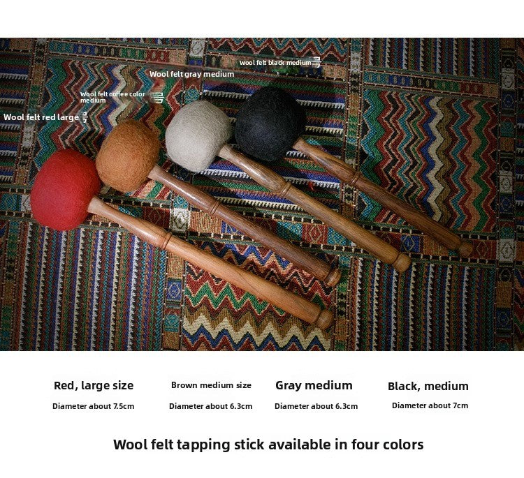 zensoullab Nepal Handmade Wool Felt Knocking Stick Tibetan Singing Bowl Mallet Sound Therapy Buddha Sound Bowl Accessories Buddha Sound Bowl Stick Hammer