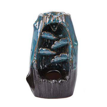 zensoullab Backflow Incense Burner Left and Right Fengyuan Kiln Change Antique Sandalwood Incense Burner Large Home Indoor Creative Ornament