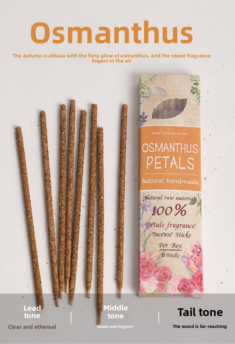 zensoullab Argentina Incense Rose Osmanthus Petal Incense Fragrant Incense Azalea Sandalwood Saffron Incense Sticks Home Use