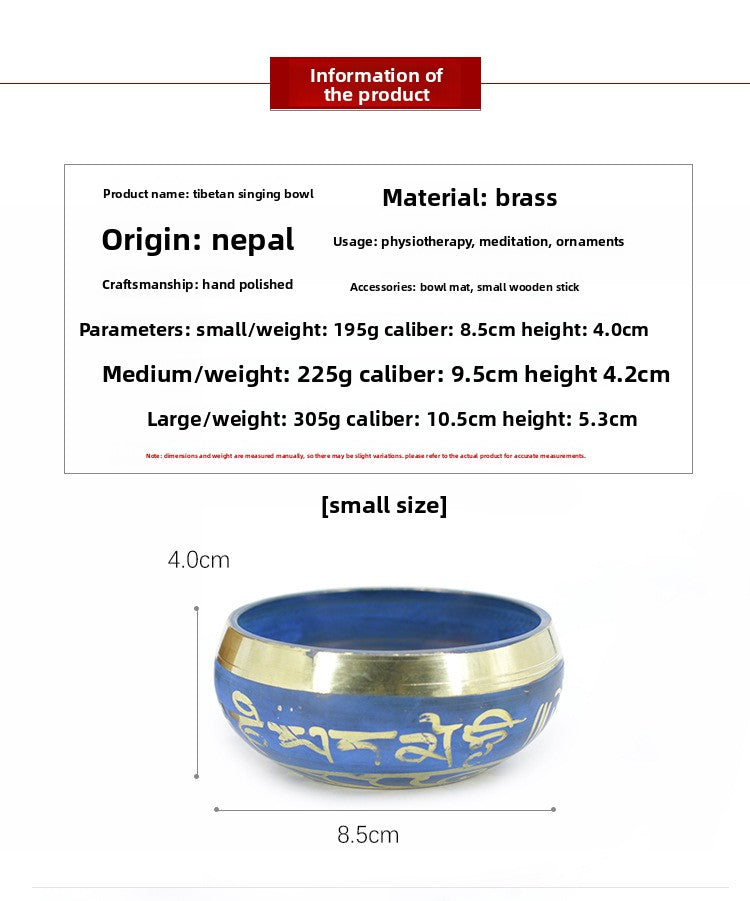 zensoullab Nepal Handmade Buddha Sound Bowl Chanting Bowl Singing Bowl Yoga Meditation Bowl Copper Chime Ritual Bowl Healing Buddha Sound Bowl
