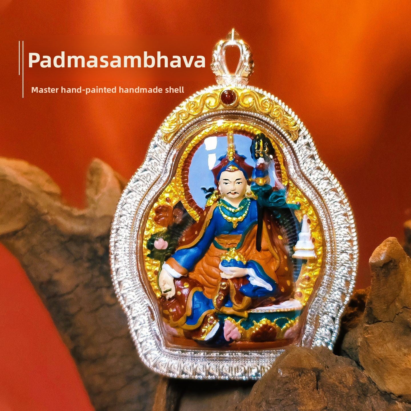 zensoullab Hand-painted Rubbing Thangka Three-dimensional Painted Black God of Wealth Gawu Box Pendant Necklace Zakiram Buddha Amulet