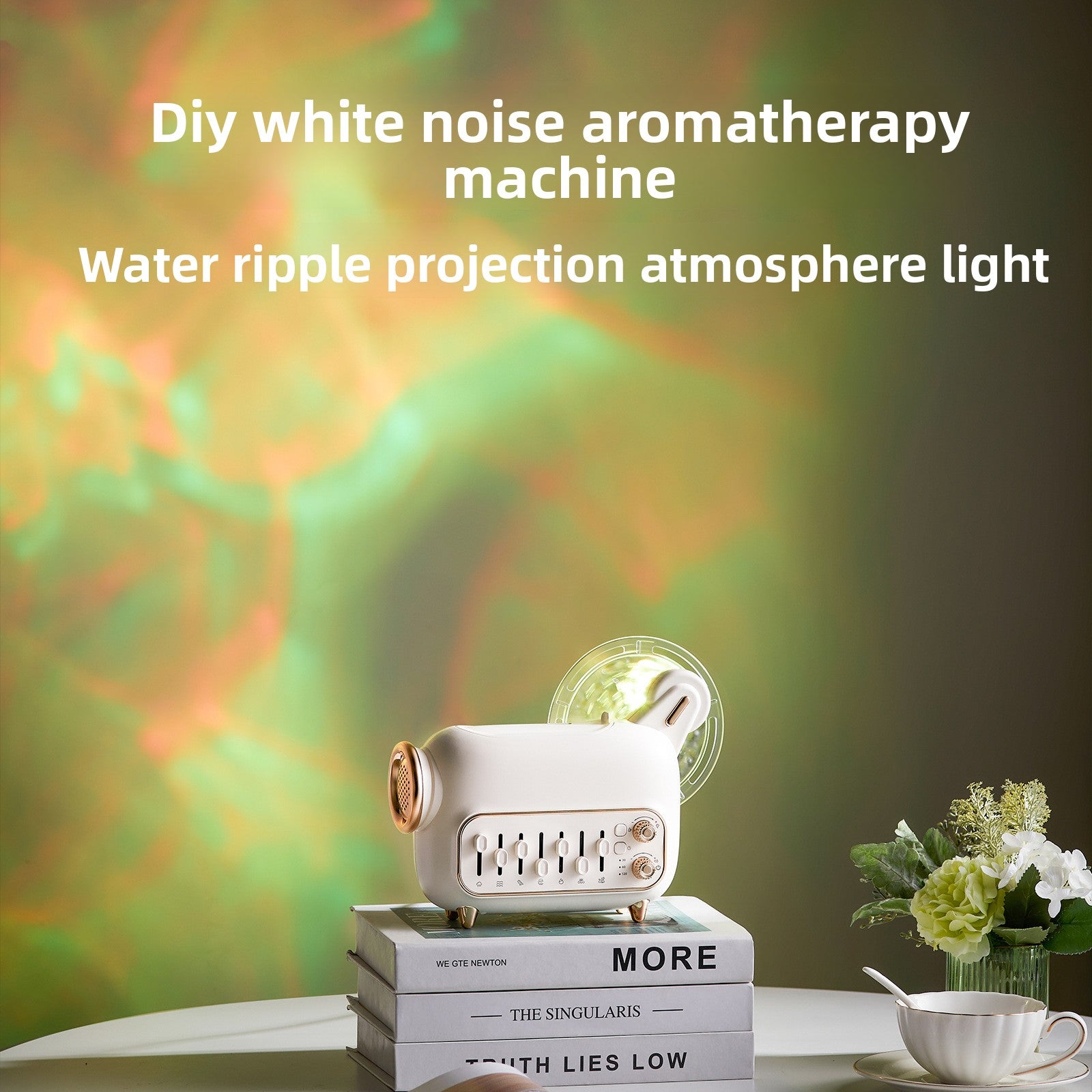 zensoullab New Product DIY White Noise Aromatherapy Machine Colorful Aurora Night Light Ultrasonic Essential Oil Bluetooth Speaker Humidifier