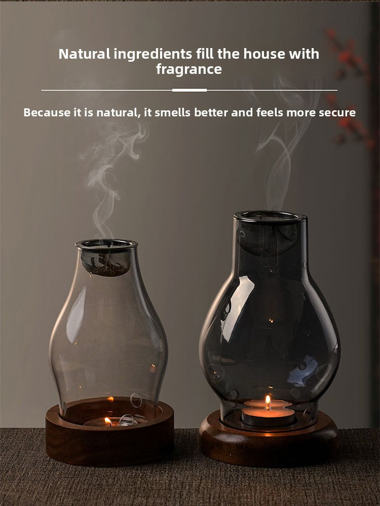 zensoullab Chinese Style Incense Burner Glass Home Use Agarwood Burner Agarwood Sandalwood Natural Incense Fragrance Incense Burner Candle Incense Lamp Incense Burner