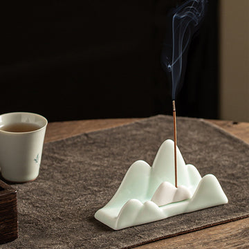 Zensoullab Creative Thousand-Li Landscape Modern Ceramic Decoration Pen Holder Mobile Phone Holder Home Indoor Incense Holder Incense Burner Incense Channel Incense Holder