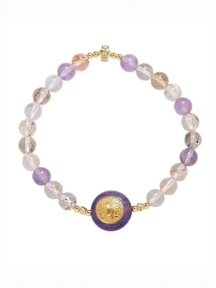 zensoullab6MM Bracelet Female S925 Silver Amethyst Zakiram Crystal Bracelet