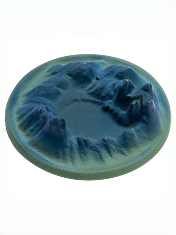 Zensoullab Thousand-Li Landscape Ceramic Wire Incense Holder Backflow Incense Burner Home Indoor Incense Burner Zen Study Tea Table Incense Holder Ornaments