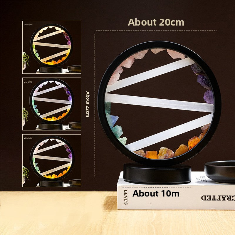 zensoullab Natural Crystal Lamp Pink Crystal Gypsum Raw Stone Night Light Bedroom USB Bedside Festival Atmosphere Lamp