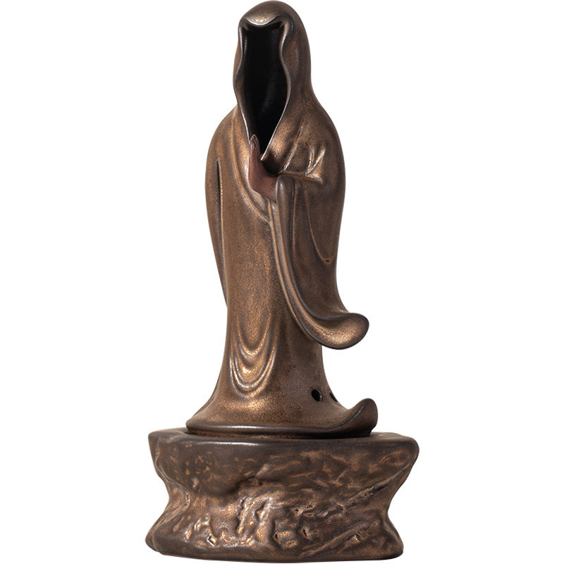 zensoullab Zen Style Formless Mini Incense Burner for Home Indoor Small Disc Incense Burner Tea Room Desktop Antique Incense Burner Small Ornament