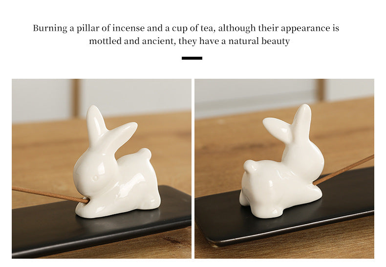 Cross-Border Ceramic Kitten Aromatherapy Burner Ornament Creative Cute Cat Home Indoor Creative Incense Holder Incense Stand Incense Tray