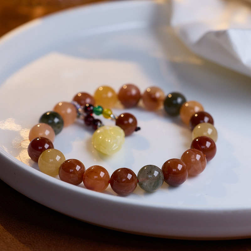 Zensoullab Temple Same Style Five Fu Duobao Crystal Bracelet Fu Lu Shou Crystal Bracelet