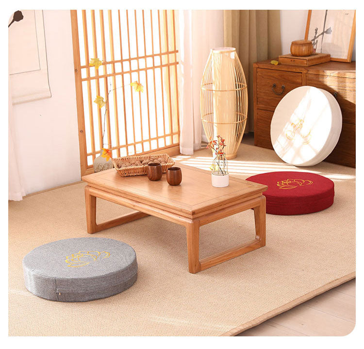 Zensoullab Japanese Style Tatami Mat Futon Cushion Thickened Stool Removable and Washable Window Cushion round Meditation Cushion Meditation Pray Cushion