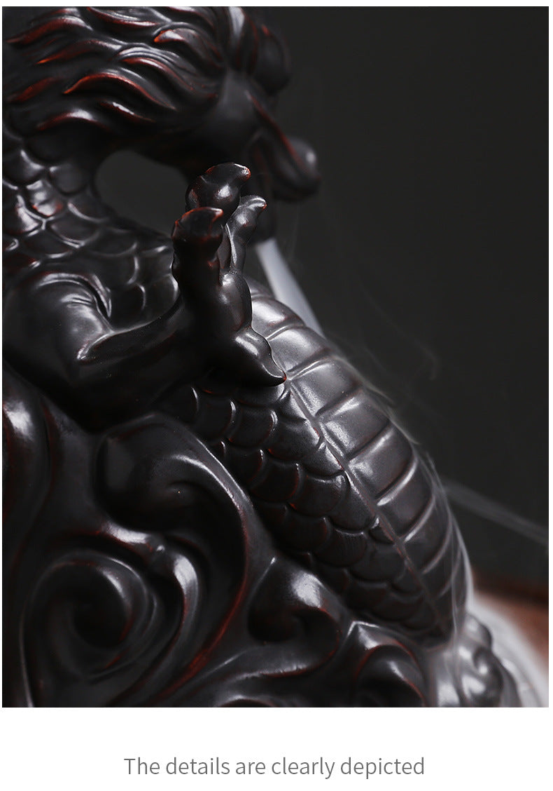 Original Classic Chinese Dragon Backflow Incense Burner Creative Ceramic Large Dragon Playing with Pearls Incense Burner Home Decor