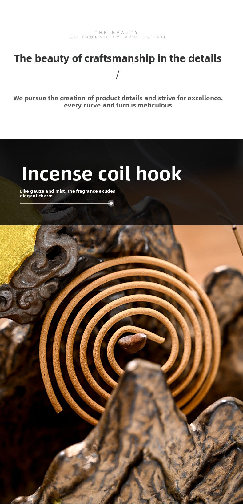 zensoullab Creative Ceramic Large Incense Burner Antique Style Home Indoor Incense Tea Ceremony Incense Holder Sandalwood Agarwood Mosquito Coil Burner