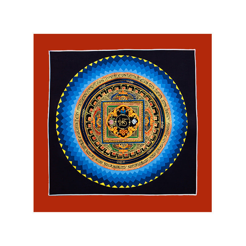 zensoullab Nepal Hand-painted Sutra Mandala Thangka Living Room Background Entrance Tibetan Handmade Thangka Decorative Hanging Painting