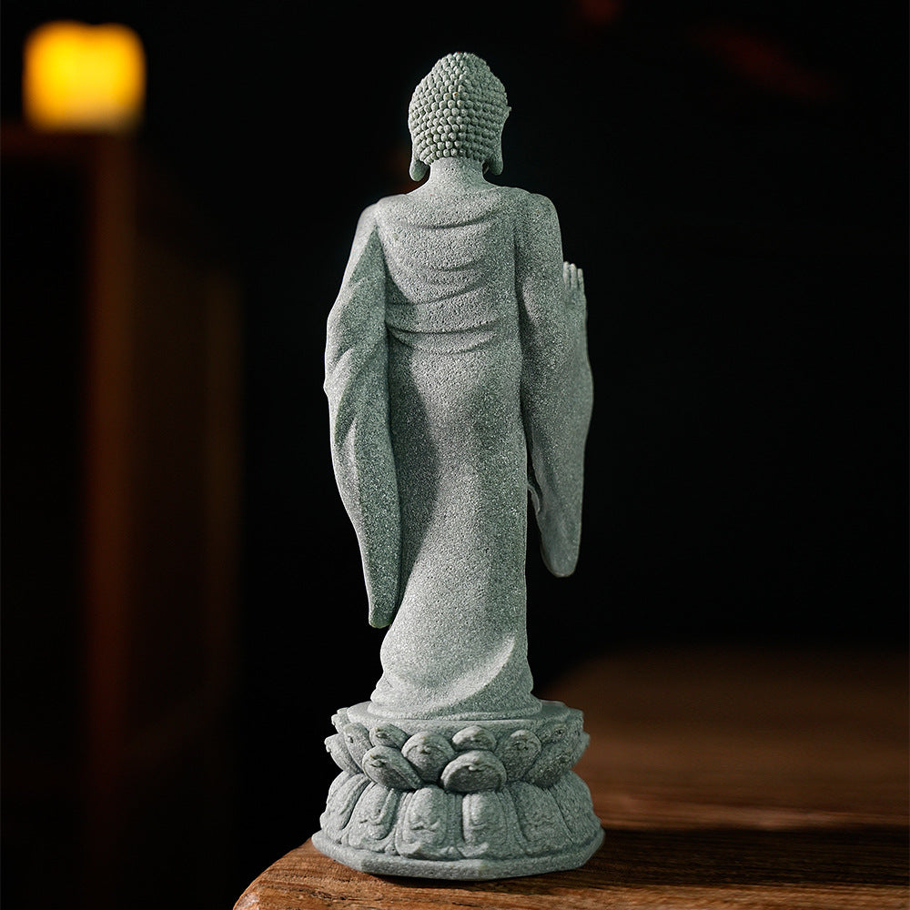 zensoullab Chinese-style Amitabha Buddha Statue Ornament Gardening Flower Tea Room Buddha Decoration Sakyamuni Buddha Fish Tank Landscaping Decoration