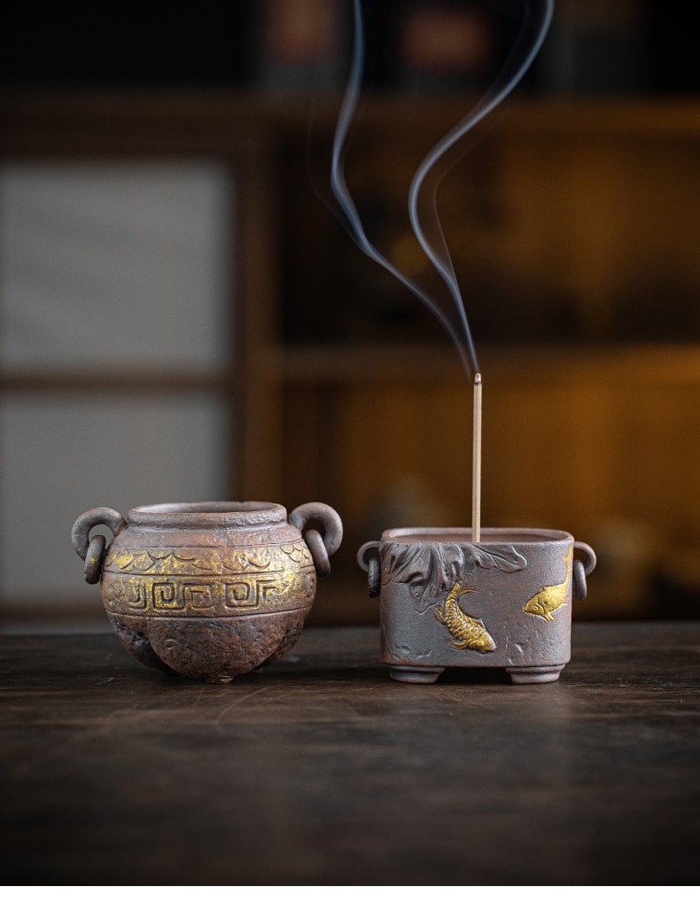 Zensoullab Zen Chinese Ancient Fragrance Incense Inserted Incense Burner Creative Home Living Room Desktop Tea Room Space Desktop Decoration Incense Burner