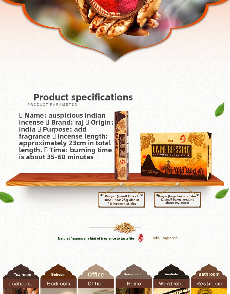 zensoullab Indian Incense Blessing Authentic Indian Imported Handmade Aromatherapy Sandalwood Masala Incense Stick 197