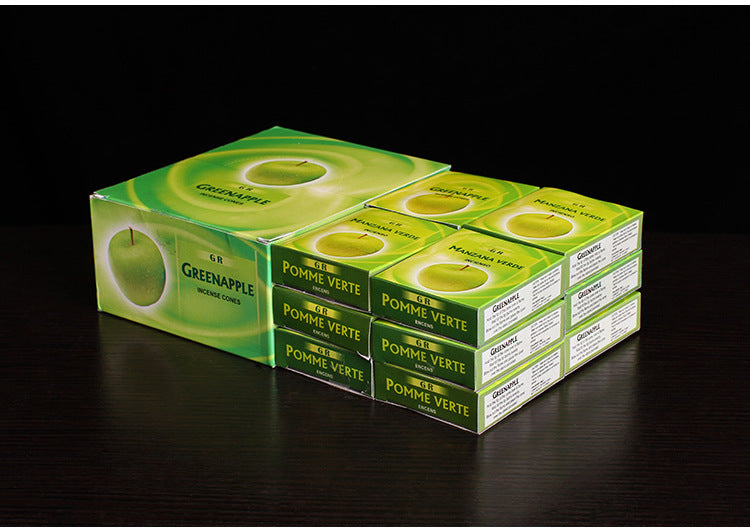 zensoullab Indian Incense Green Apple Large Box eneApple Original Imported Handmade Aromatherapy Incense Cones 413