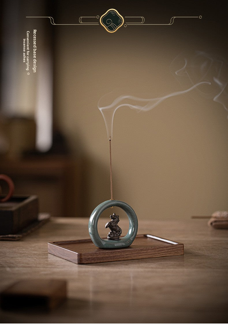 zensoullab Zen Style Small Monk Incense Holder Creative Dual-use Coil Incense Burner Incense Burner for Home Indoor Sandalwood Agarwood Incense Burner Ornament
