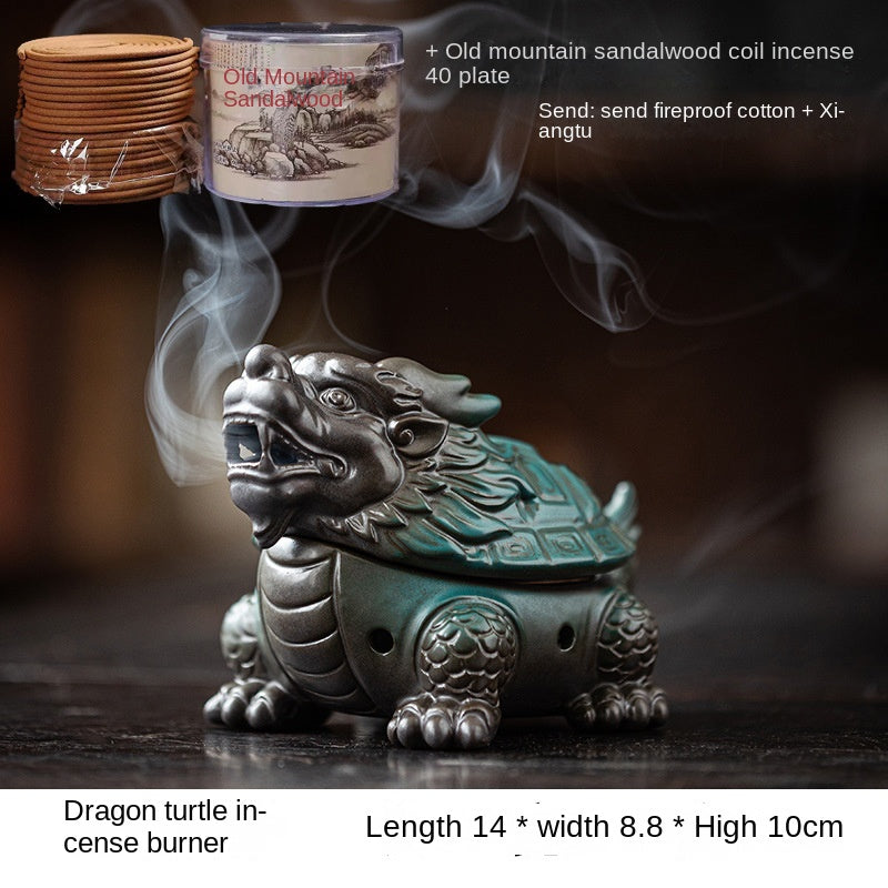 zensoullab Kirin Incense Burner Wealth-Attracting Divine Beast Agarwood Sandalwood Tea Table Home Indoor Incense Ceremony New Chinese Zen Ceramic Ornament