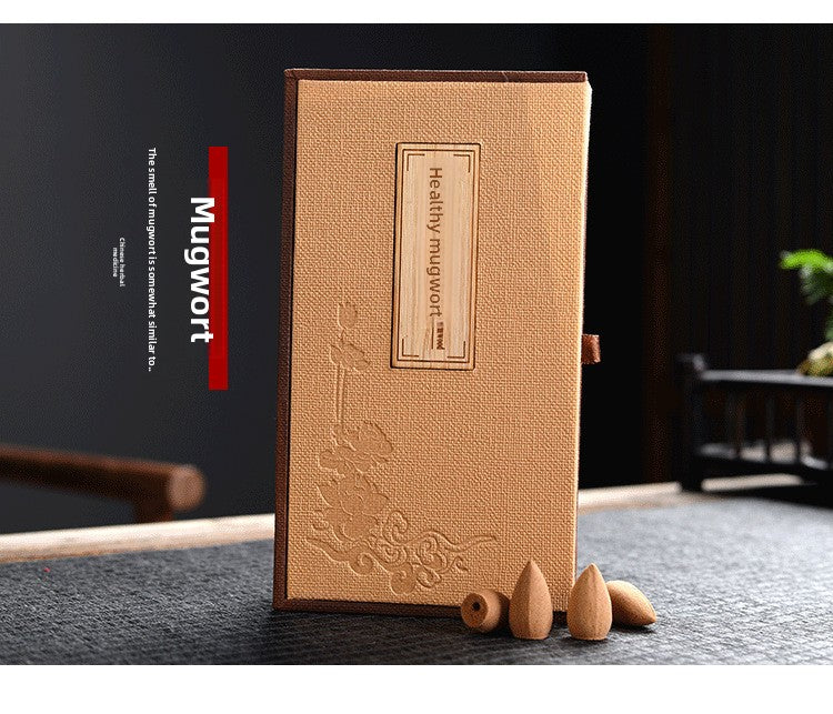zensoullab Natural Backflow Incense Pellets Agarwood Tower Incense Cones Sandalwood Incense Home Indoor Air Purification Incense Burner Aromatherapy Gift