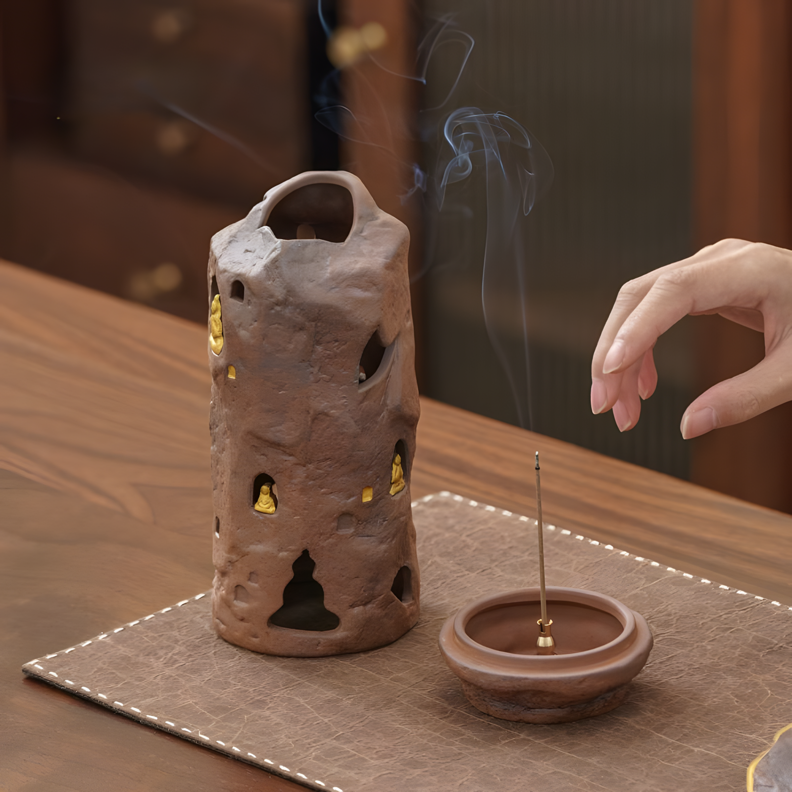 Zensoullab "Silent Sanctuary" Buddha Shadow Incense Holder – Meditation & Inner Peace