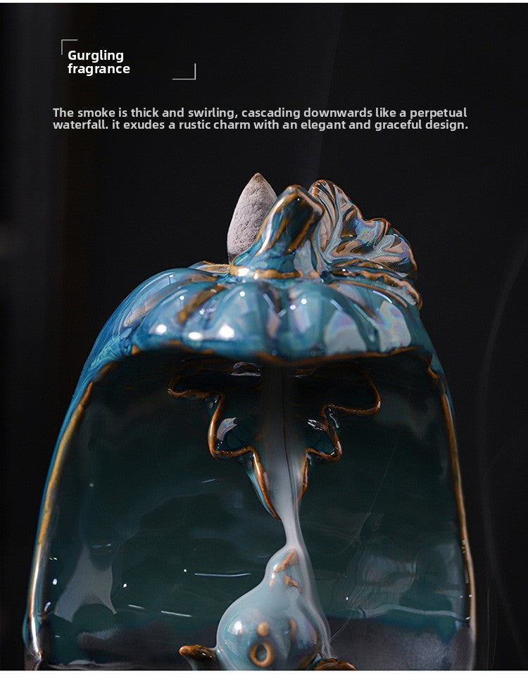 zensoullab Ceramic Beauty Statue Backflow Incense Burner Creative Beauty Elephant Sandalwood Burner Smoke Backflow Home Decor