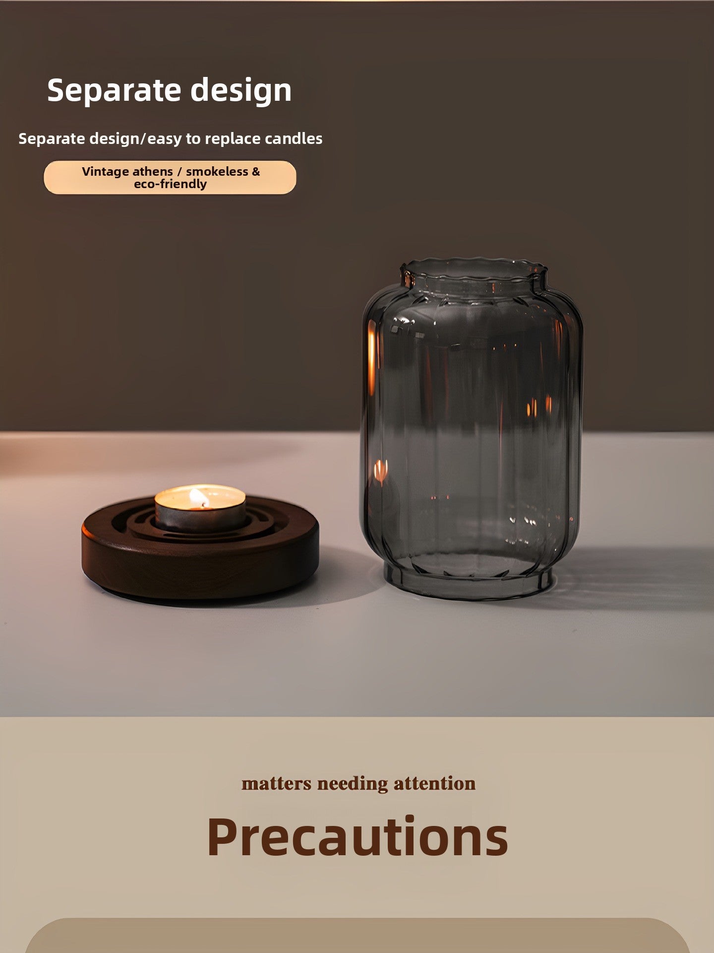 zensoullab Home Beauty Salon Glass Candle Holder Calming Aromatherapy Lamp Sandalwood Agarwood Incense Powder Incense Burner Chinese Style Candle Agarwood Lamp