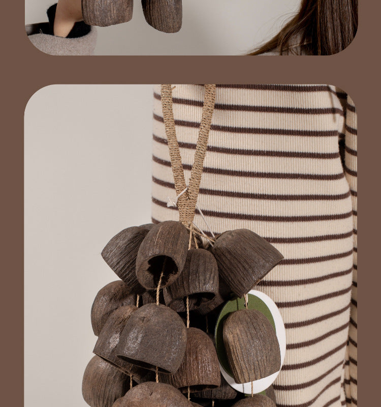 Zensoullab South African Fruit Shell Water Bell Tong Handbell Plant Fruit Shell Concert Niche Accompaniment Sound Beam Hand-Cranking Healing Wind Chimes