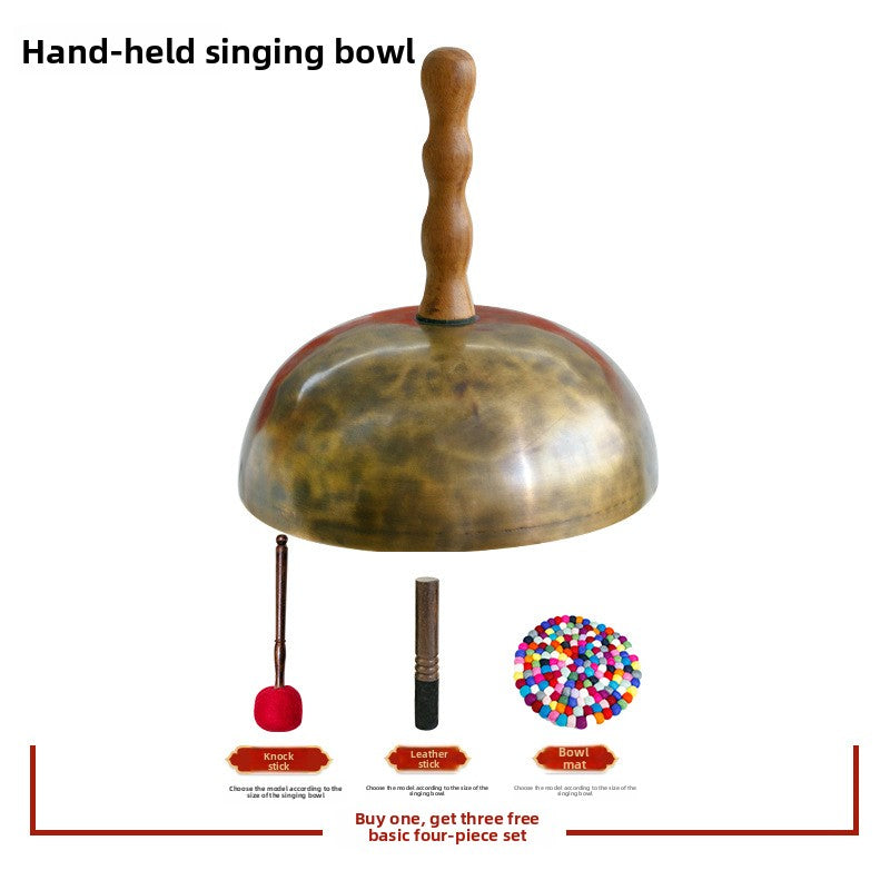Zensoullab Nepal Hand-Held Himalaya Bowl Stick Detachable Meditation Yoga Healing Buddha Sound Bowl Xizang Himalaya Bowl Bowl