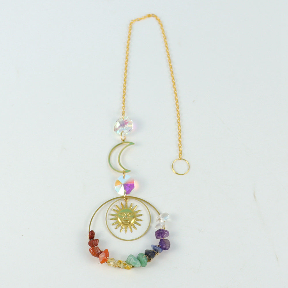 zensoullab Sun Catcher Sun Crystal Gravel Pendant Light Outdoor Hanging Window Wind Chime T37