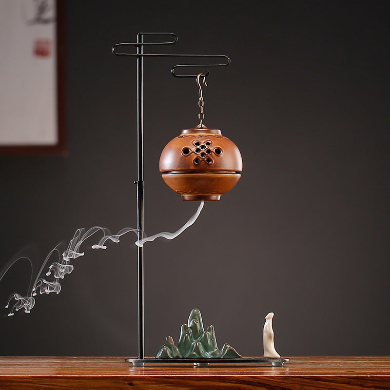 zensoullab Creative Backflow Incense Burner Home Indoor Incense Hanging Ball Chinese Zen Style Home Decoration Tea Ceremony Sandalwood Agarwood Incense Burner