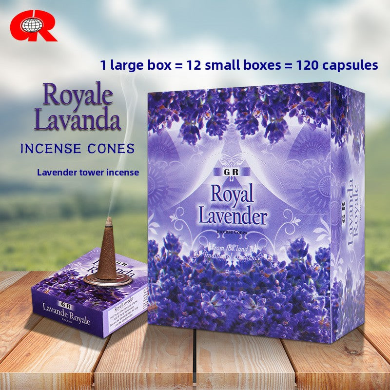 zensoullab Indian Incense Lavender Large Box Lavender Indian Original Imported Handmade Tower Incense 406