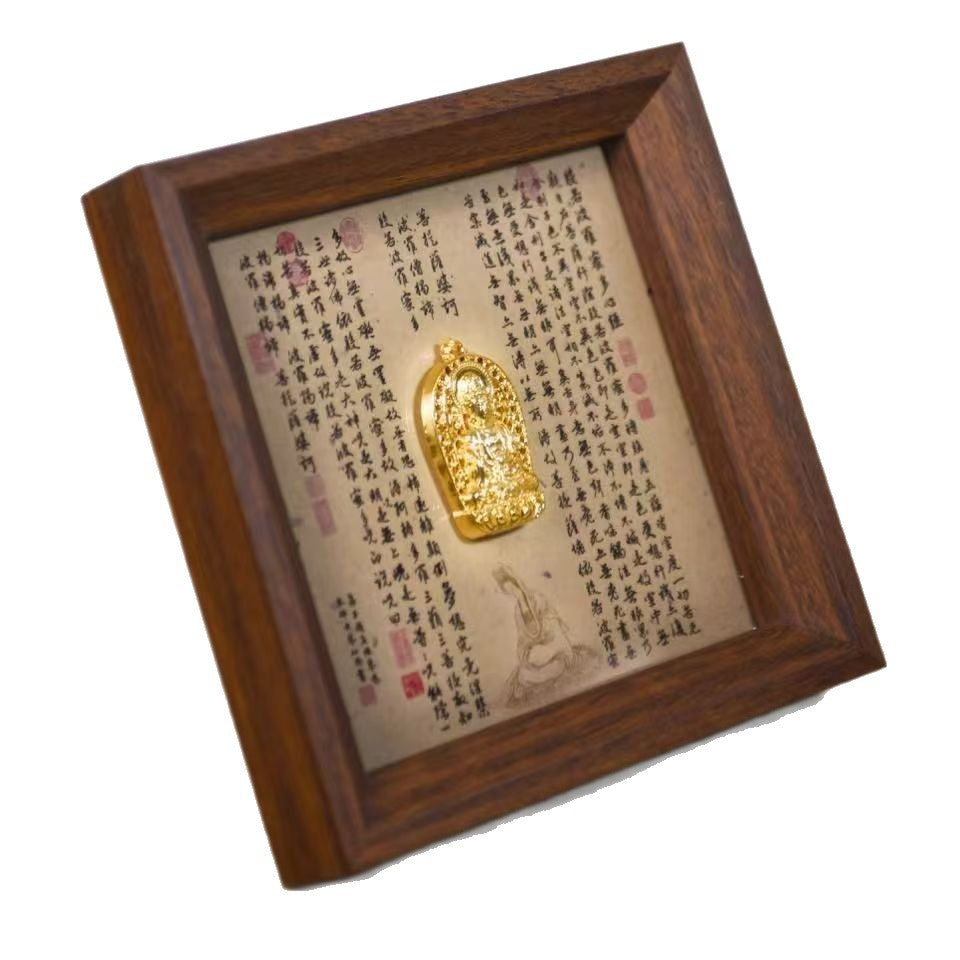 Zensoullab Prajna Paramita Heart Sutra Desktop Decoration Laid-Back Zen Zhao Mengfu Calligraphy Photo Frame Chinese Study Hallway Decoration