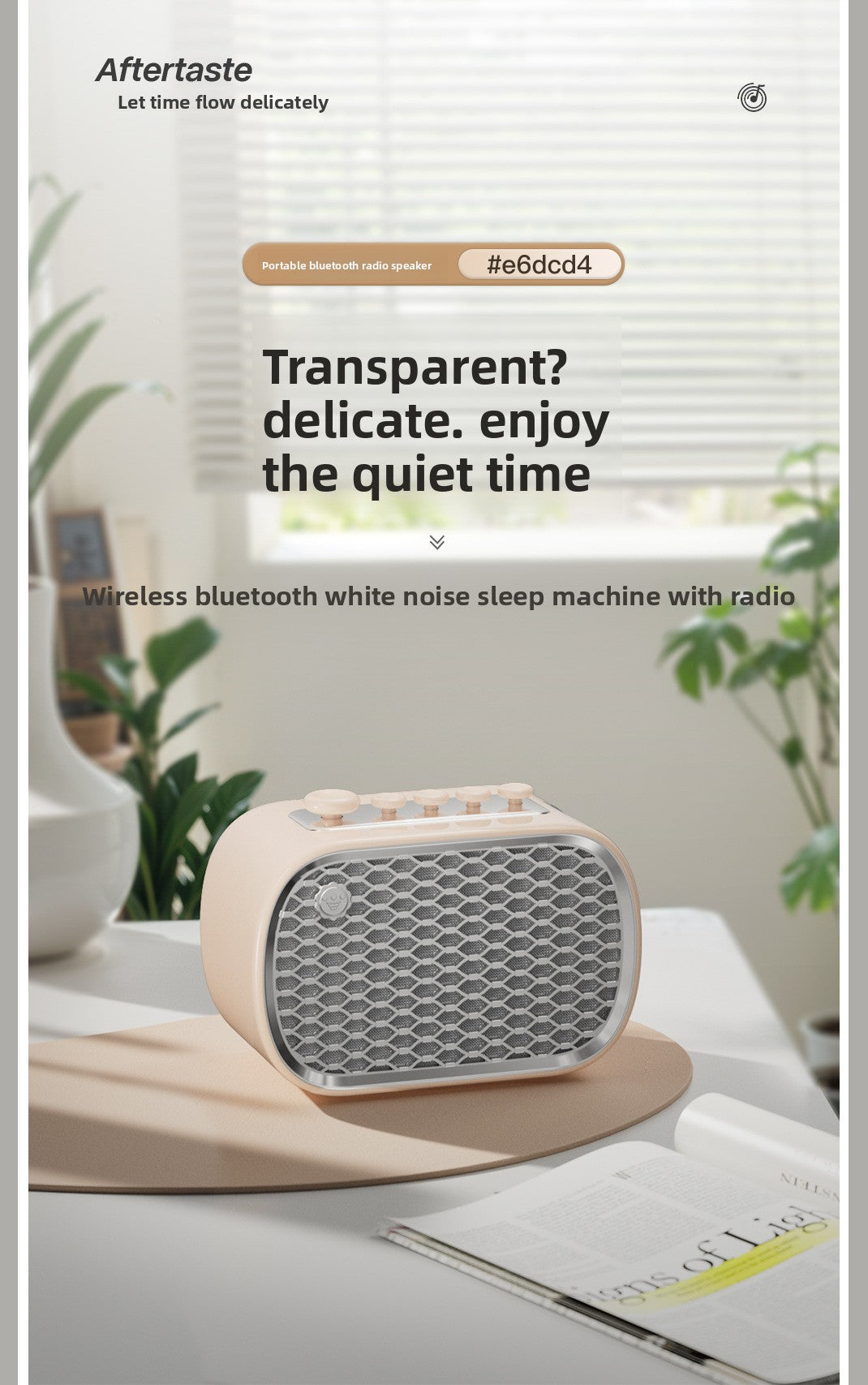 zensoullabP13 Multifunctional Sleep Instrument Speaker White Noise Gift Wireless Bluetooth Speaker Desktop Bedside Retro