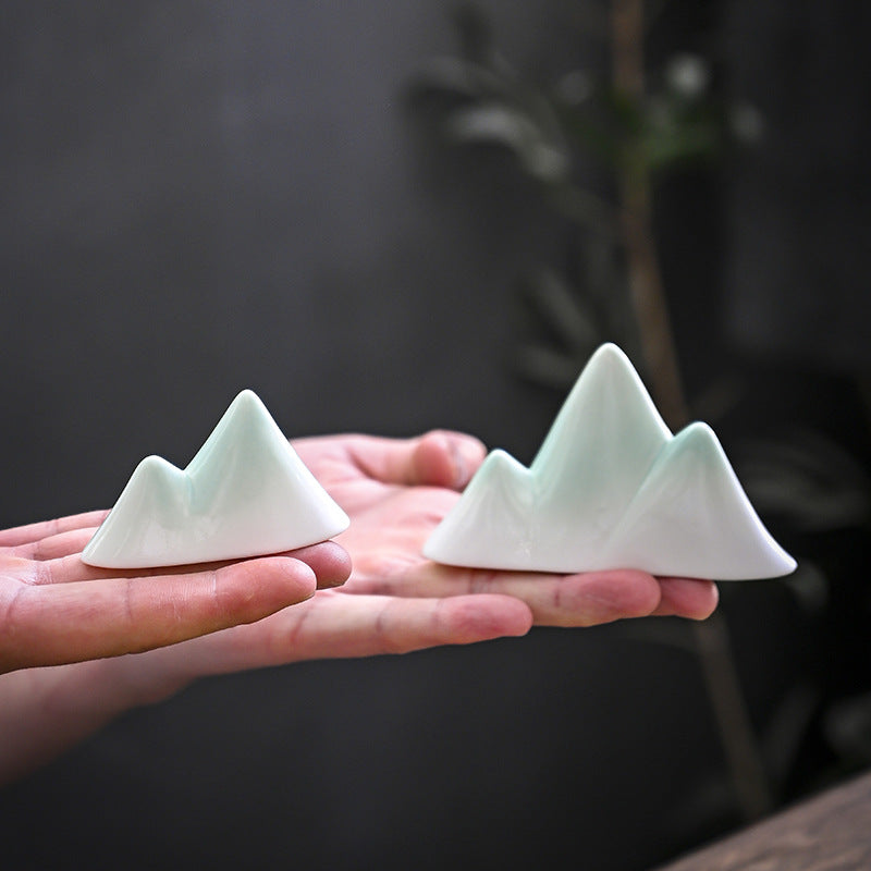 zensoullab Ceramic Rockery Handmade Zen Ornament New Chinese Style Living Room Tea Room Study Pen Holder Entrance Micro Landscape Fish Tank Decoration