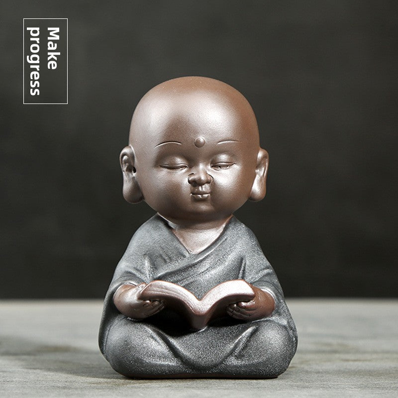 zensoullab Yunshang Black Gold Sand Purple Sand Little Monk Tea Pet Ornament Creative Can Be Raised Tea Tray Tea Play Tea Ceremony Accessories Little Sha Yi