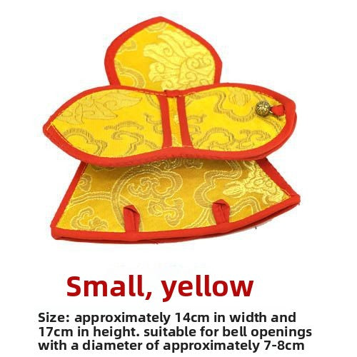 zensoullab Nepal Handicrafts Handmade Ritual Tools Set Vajra Bell and Pestle Set Ritual Bell Packaging Bag Bell and Pestle Cover Buddhist Supplies Set