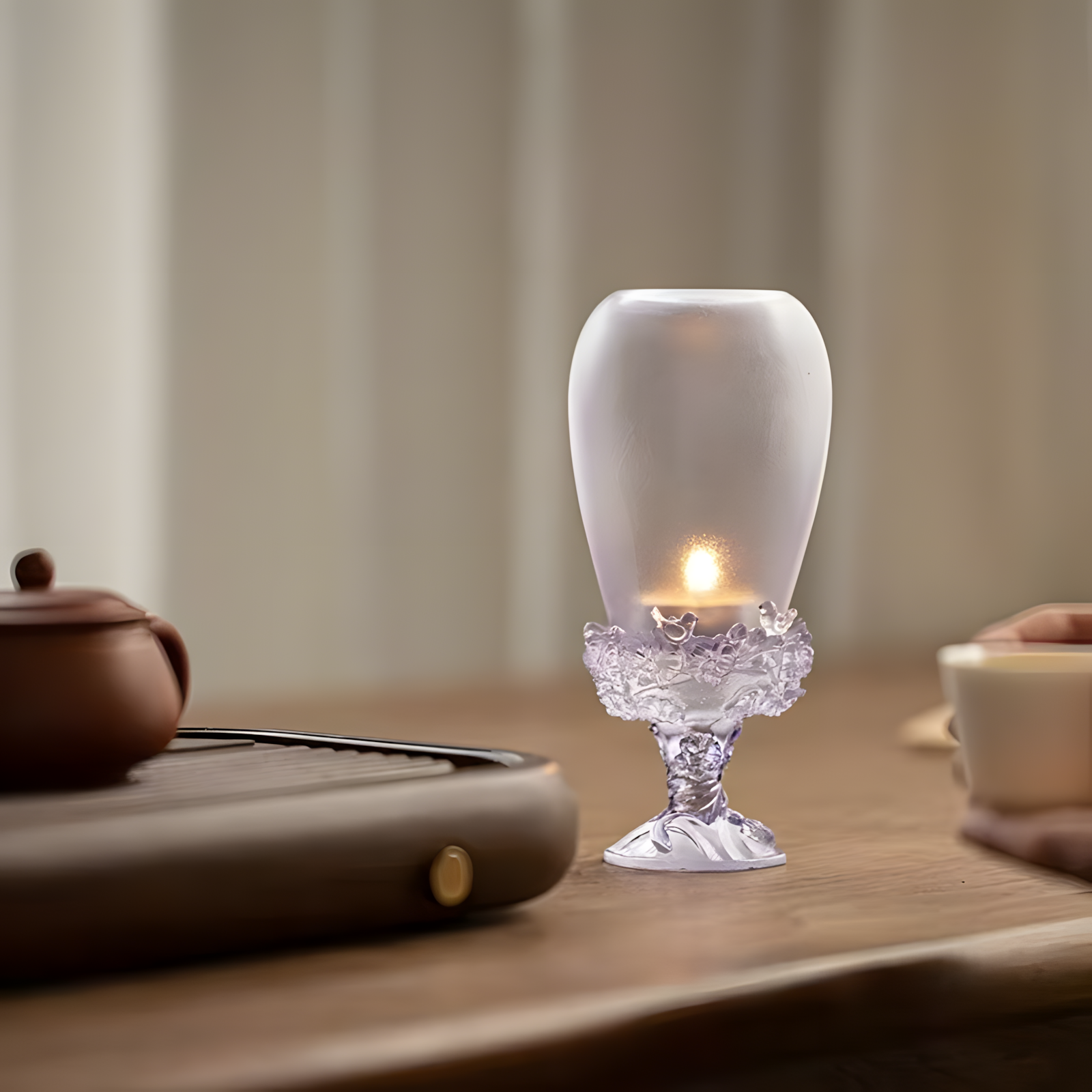 Zensoullab Meditation Glass Candle Lamp for Tranquility & Mindfulness Zensoullab “Light of Serenity” Glass Candle Lamp | Symbol of Peace and Mindful Living
