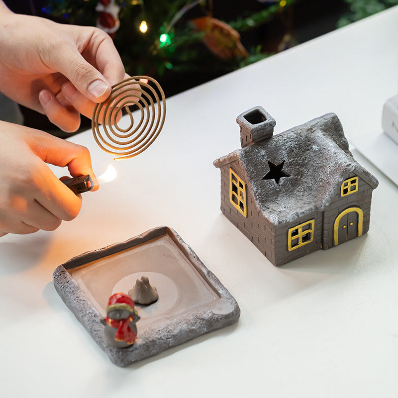 zensoullab Christmas themed ceramic incense burner