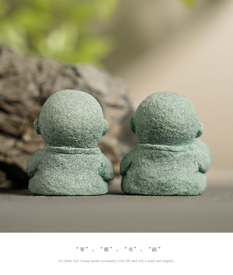 zensoullab Chinese Tea Pet Zen Small Novice Landscape Ornament Flower Garden Bonsai Rockery Cute Healing Decoration