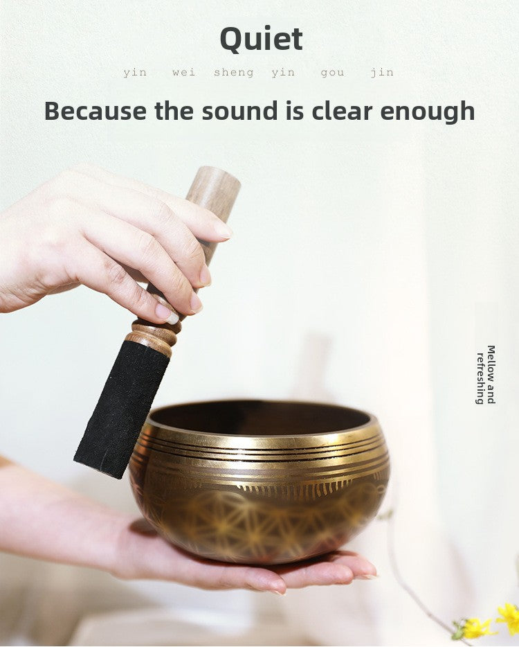zensoullab Nepal Handmade Singing Bowl Meditation Healing Sanskrit Bowl Sound Wave Healing Yoga Meditation Bowl Buddha Sound Bowl Copper Bowl