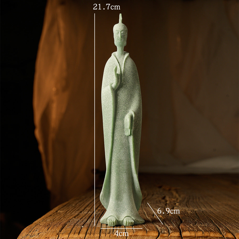 zensoullab Large Desktop Chinese Style Buddha Figurine Micro Landscape Fish Tank Landscaping Rockery Gardening Desktop Ornament Tea Pet Incense Decoration