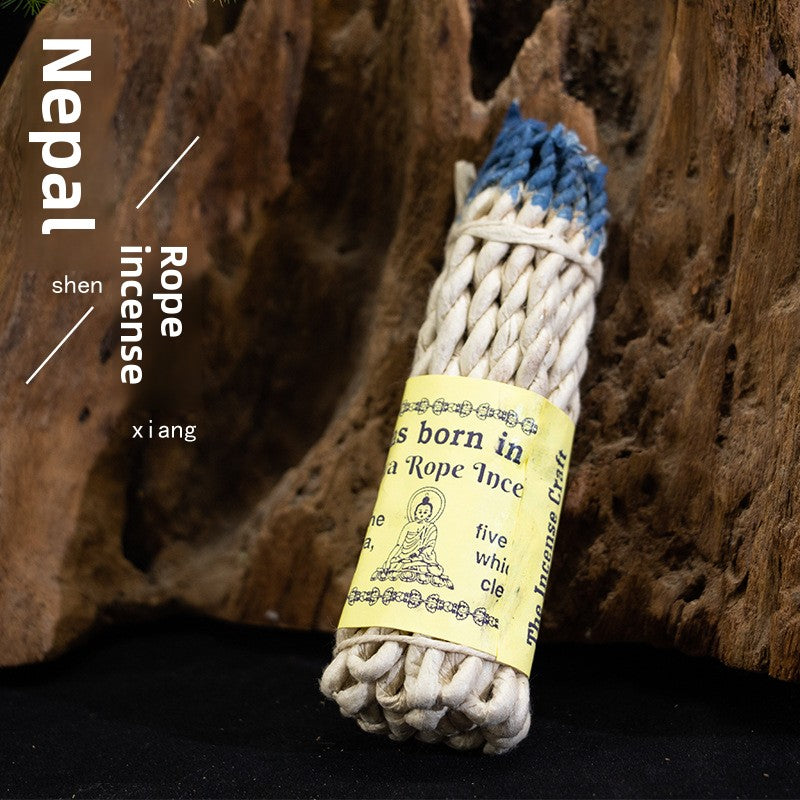 zensoullab Nepal Handmade Plant Incense Powder Rope Incense Meditation Thread Incense Woven Indoor Healing Air Purification Aromatherapy