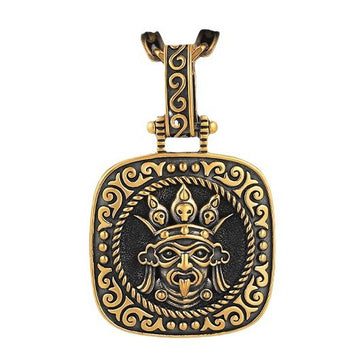 zensoullab Vintage Black Gold Pendant for Women Copper Plated Ancient Gold Pendant Hanging Pendant Zakiram Men's Trendy High-end Necklace